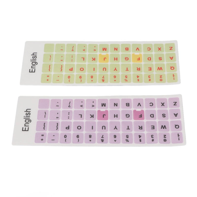 English Keyboard Stickers Waterproof PVC Keycaps Stickers for 10-17 Inch Laptop Desktop Keyboards - D Type - Image 4