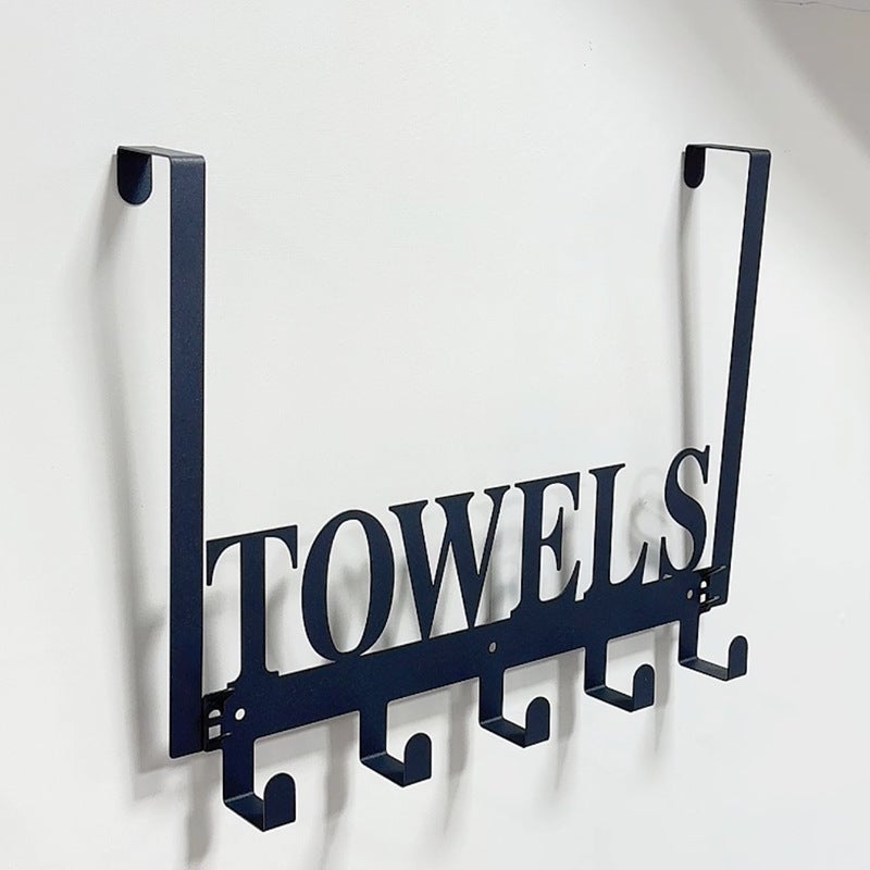 5-Hook Metal Wall Mounted Coat Rack Hooks for Entryway Kitchen Storage - Image 3