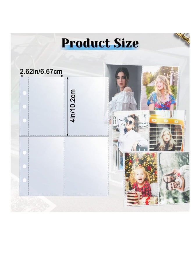 30 Sheets Double Side A5 Binder Inserts, Photo Sleeves for 6 Ring Binder, Pocket Pages for Storing Photos or Postcards, 240 Pockets, 3x5 Plastic Card Page - Image 5