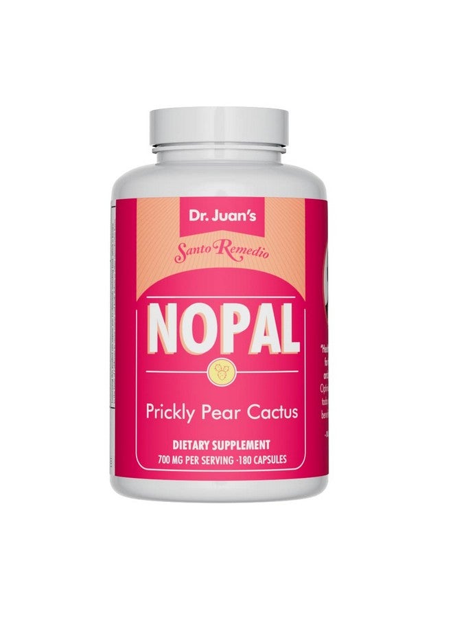 Santo Remedio Nopal, Sugar and Gluten Free Dietary Supplement, Prickly Pear Cactus Dietary Supplement, 700 mg, 180 Capsules, 90 Servings Per Container - Image 1
