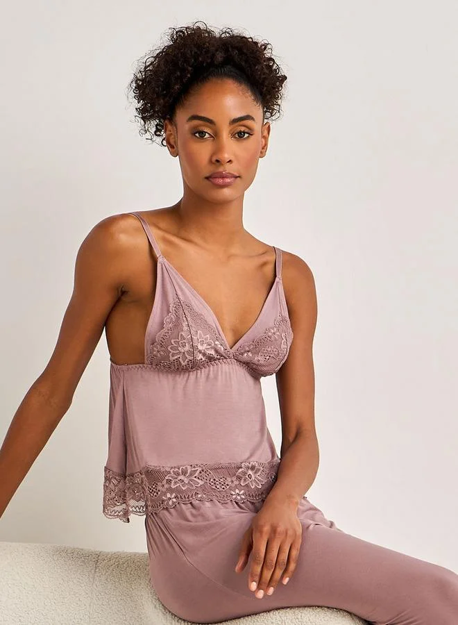 سبلاش فيڤ Pyjama Set Spaghetti Strap Top and Trousers