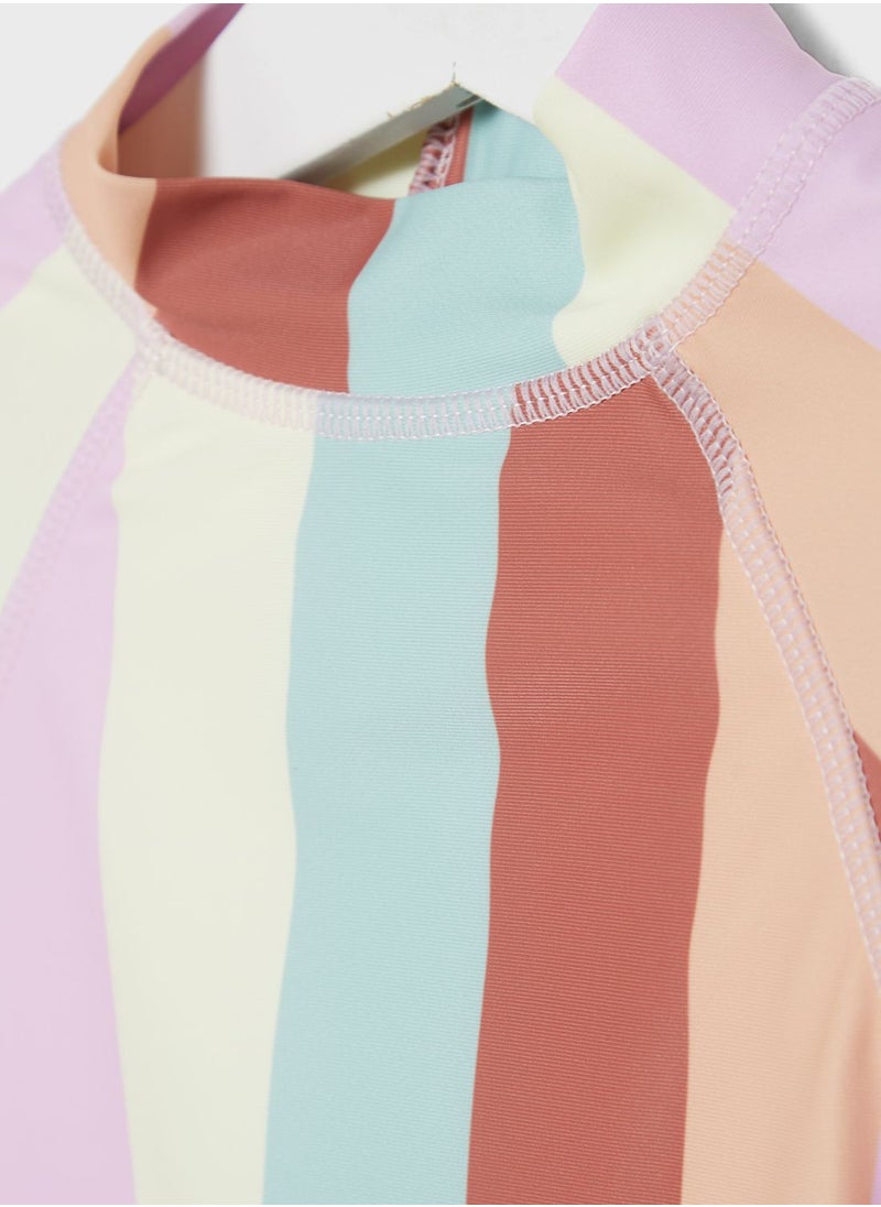 Cotton On - Kids Rainbow Stripe Swimsuit - Image 1