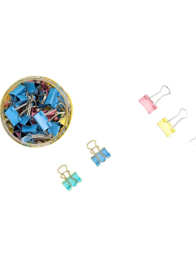 Deli [Super Popular] 60 Pieces 15Mm Colorful Long Tail Clips Binder Clips, 6# Small Metal Binder Clips For Documents And Files, Office Use, 60 Pieces/Tube, 8556 - Image 2