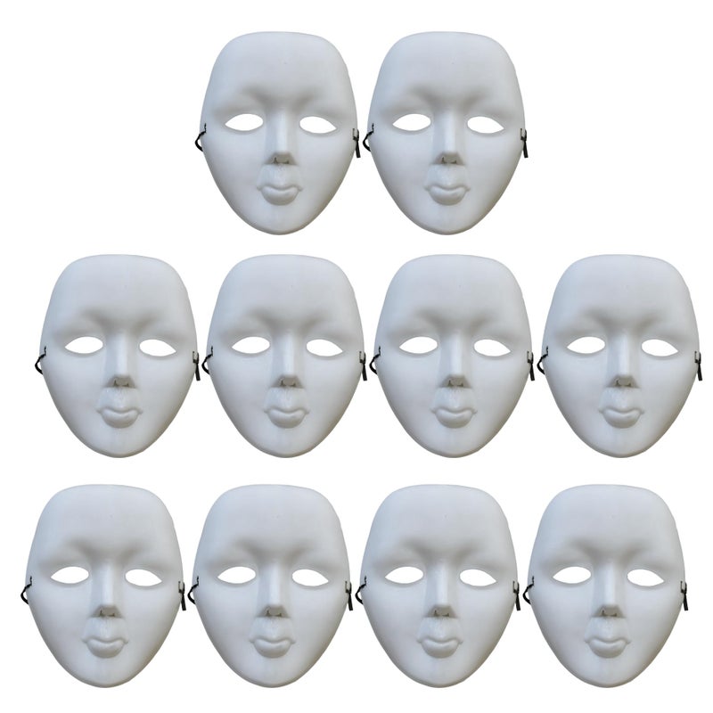 Kaku Fancy Dresses Mime Face Mask for Kids Halloween Party/Mime Face for Plays, Stage Shows - Pack of 10 - Image 3