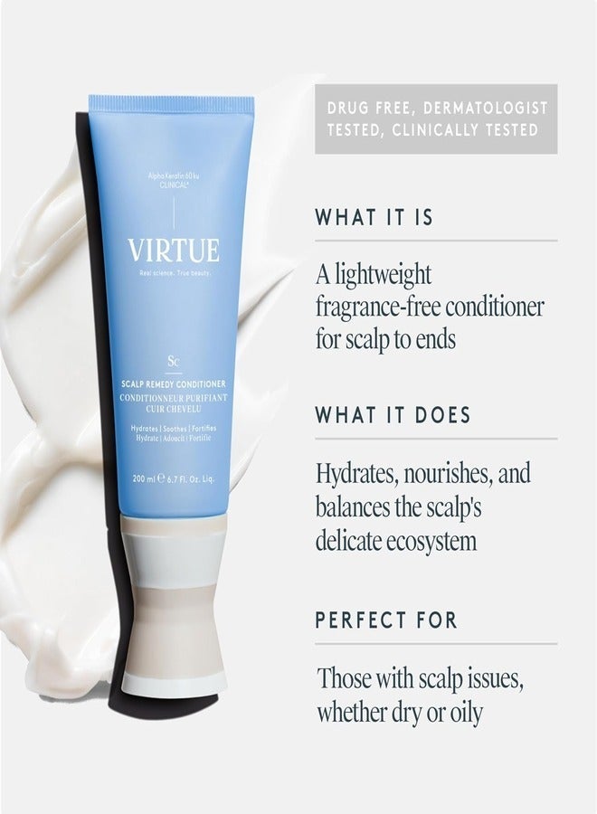 VIRTUE Scalp Remedy Conditioner 198ml â€“ Fragrance-Free, Microbiome Balancing, Color Safe, For Dry, Oily & Irritated Scalps - Image 2