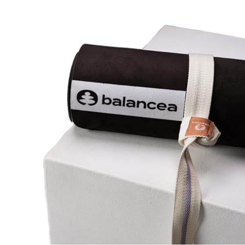 balancea Yoga Mat With Strap 5mm Non Slip Suede & TPE - Moon Black Eco-Friendly Fitness & Exercise Mat for Home Gym, Pilates, Hot Yoga, and Meditation - Lightweight Durable 72 x 24 inch Workout Mat for Women, Men - Image 5