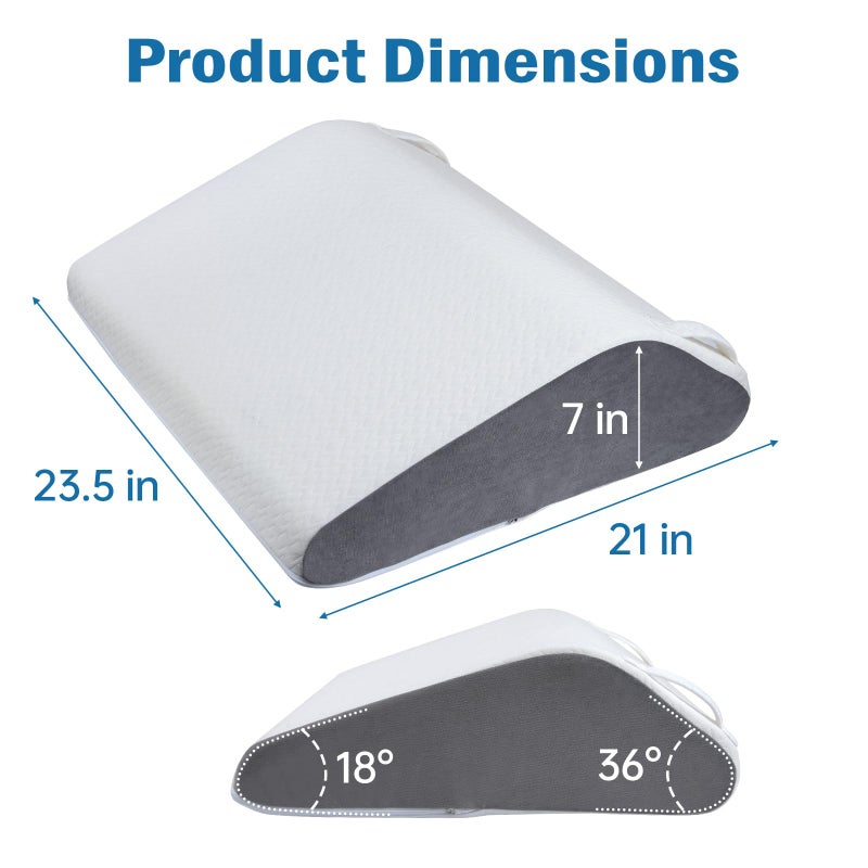 Vekkia Knee Pillow for Back Sleeping, 7" Wedge Pillow for Knees & Leg, Versatile Wedge with Dual Handles,Comfortable Support for Post-Surgery, Lower Back&Hip Pain Relief, Blood Circulation, Swelling - Image 2
