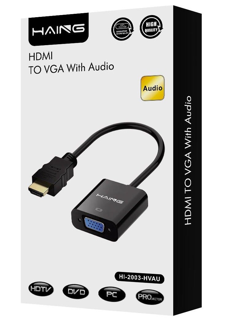 هينغ محول شاشه العرض من اتش دي الى في جي اي مع الصوت  HAING Hl-2003-HVAU - Image 1