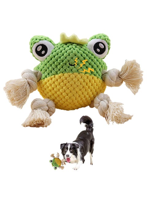 SYOSI Plush Squeaky Dog Toys, Durable Chew Toy, for Puppy Teething, Interactive Stuffed Tug of War Toys with Tough Rope Legs Small Medium & Large Dogs