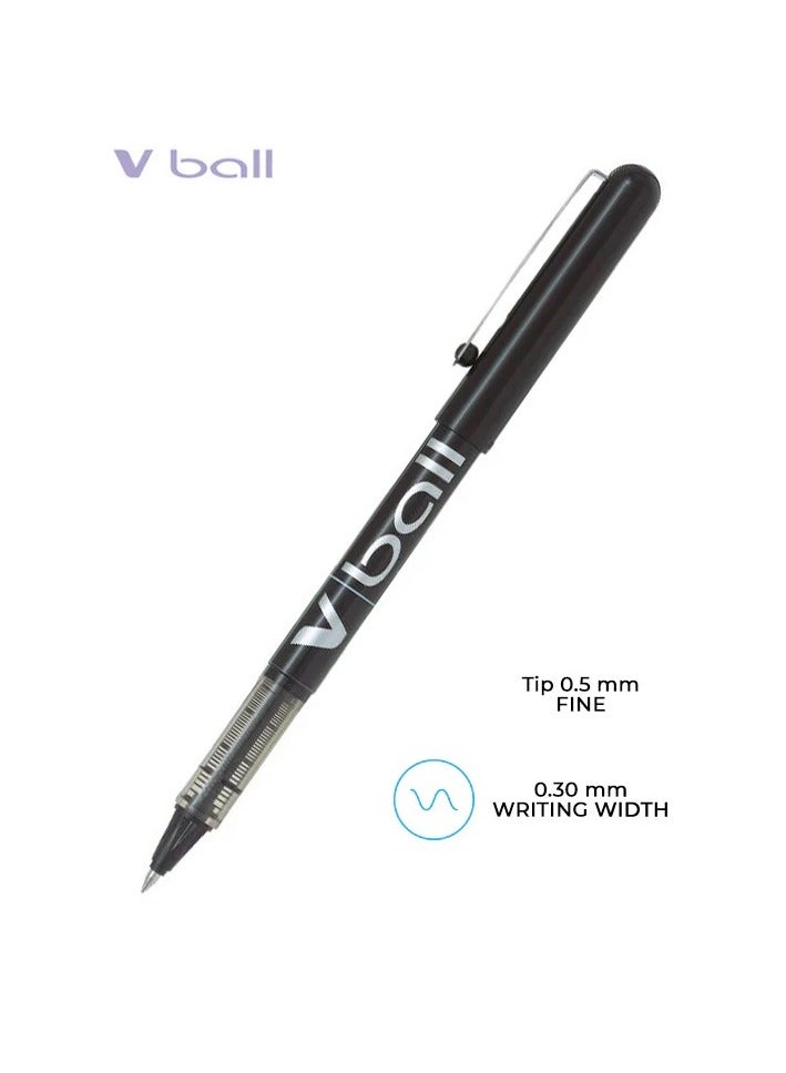 Pilot V-Ball 0.5mm Liquid Ink Pen Set - 7 - BL-VB5 Black/Blue/Red/Green/Pink/Mauve/Light Blue - Image 4