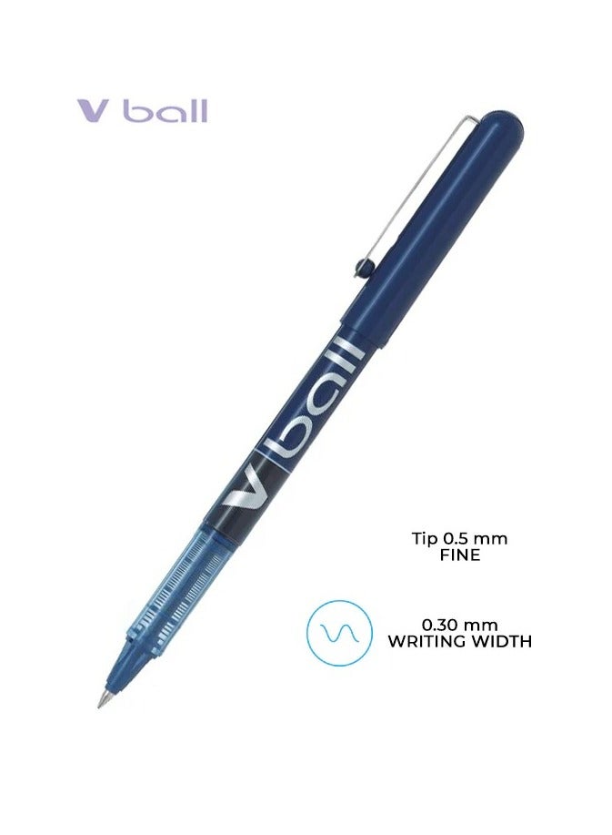 Pilot V-Ball 0.5mm Liquid Ink Pen Set - 7 - BL-VB5 Black/Blue/Red/Green/Pink/Mauve/Light Blue - Image 5