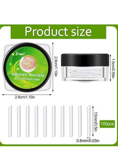 KASTWAVE Ingrown Toenail Corrector Strips Toenail Correction Patches Curved Toenails Straightening Recover Clips Thick Paronychia Pedicure Tool Toenail Straightener Strip for Men Women Foot Care 100 Pieces  - Image 2