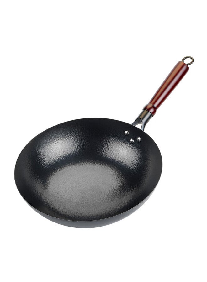 Gold Deposit Jin Cun Zhangqiu Wok Iron Pan, Uncoated, For Home Cooking, Round Bottom, Non-stick, Traditional Forged Cast Iron Pan, Pre-seasoned - Image 5