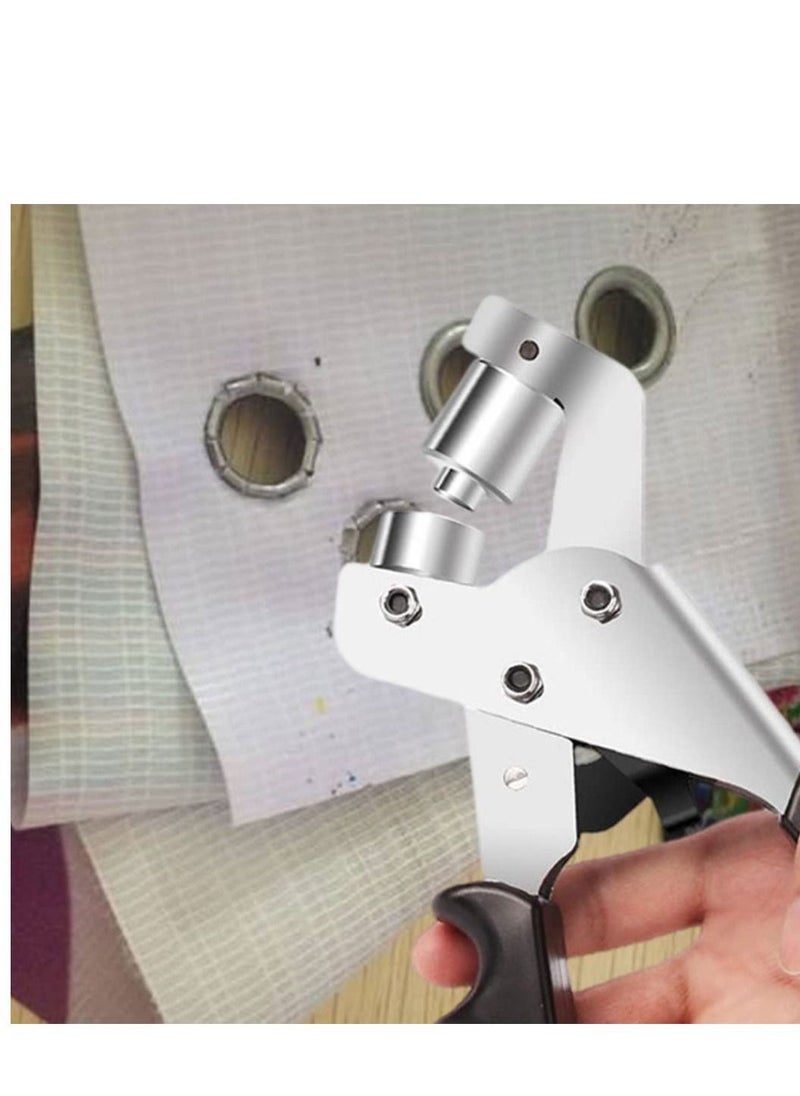 Grommet Eyelet Pliers Kit Grommets Machine Tool with 100pcs 3/8 Inch 10mm Silver Grommets Handheld Punch Kits - Image 5