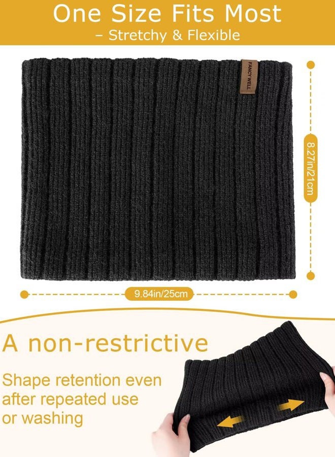 FANCY WELL Winter Neck Gaiter for Men & Women – Fleece Lined Neck Warmer, Soft & Stretchy Face Cover Scarf for Cold Weather, Military Green, Khaki & Charcoal, 8.27inX9.84in - Image 4