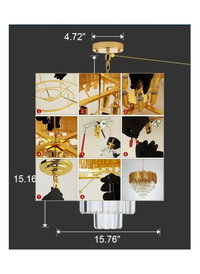 A F N Lighting A F N LIGHTINGS AFN Modern Crystal Wall Lamp Gold Wall Sconce Crystal Wall Light Fixtures for Living Room Bedside Hallway Stairway  - Image 4