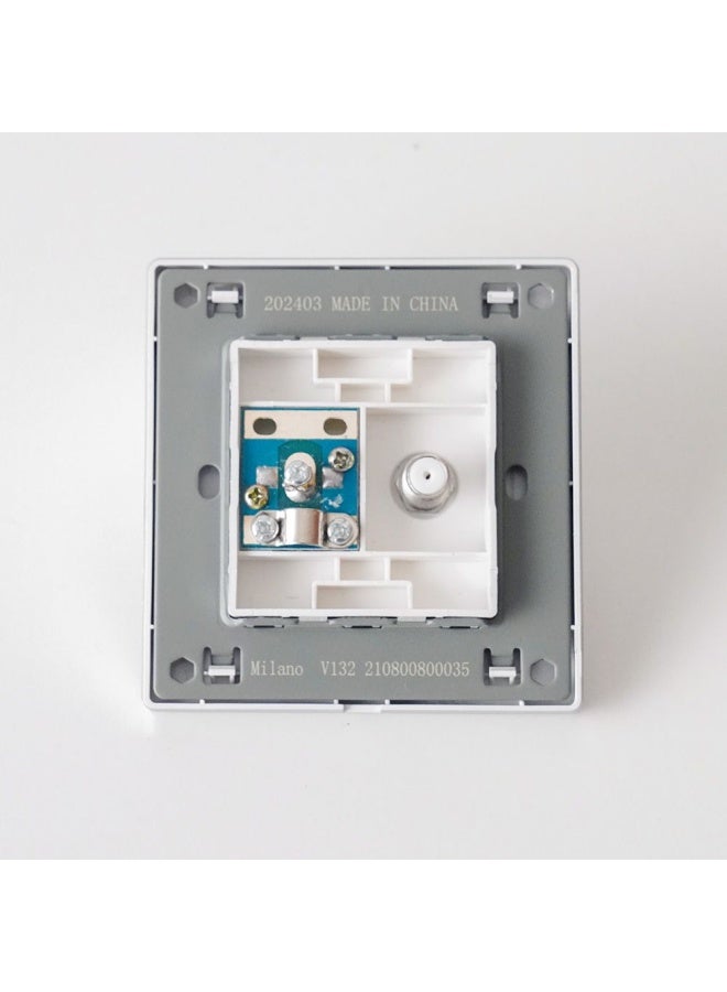 DANUBE HOME Milano Tv And Satellite Outlet Cable Socket For Modern Home Electrical Switches Sockets Outlets For Home Appliances Computers Aura Slvr - Image 2