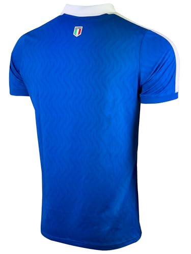 Just 4 Kicks Men's Italy Short Sleeve Shirt, Italia Classic Performance Jersey (AS) Blue - Image 5