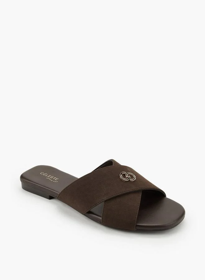 Celeste BROWN Women Slip-On Sandals for Women | Best Price UAE