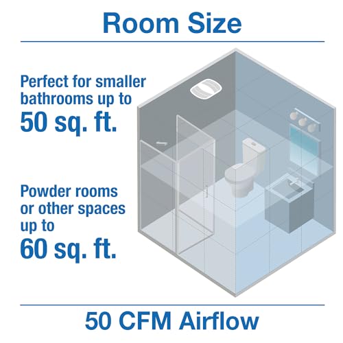AIR KING AMERICA AS50 Advantage 50 CFM Ceiling Exhaust Fan, White - Image 4