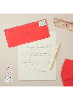 Juvale 100 Pack #10 Red Envelopes With Square Flap For Mailing Letters, Invitations (4 1/8 X 9 1/2 In)  - Image 3