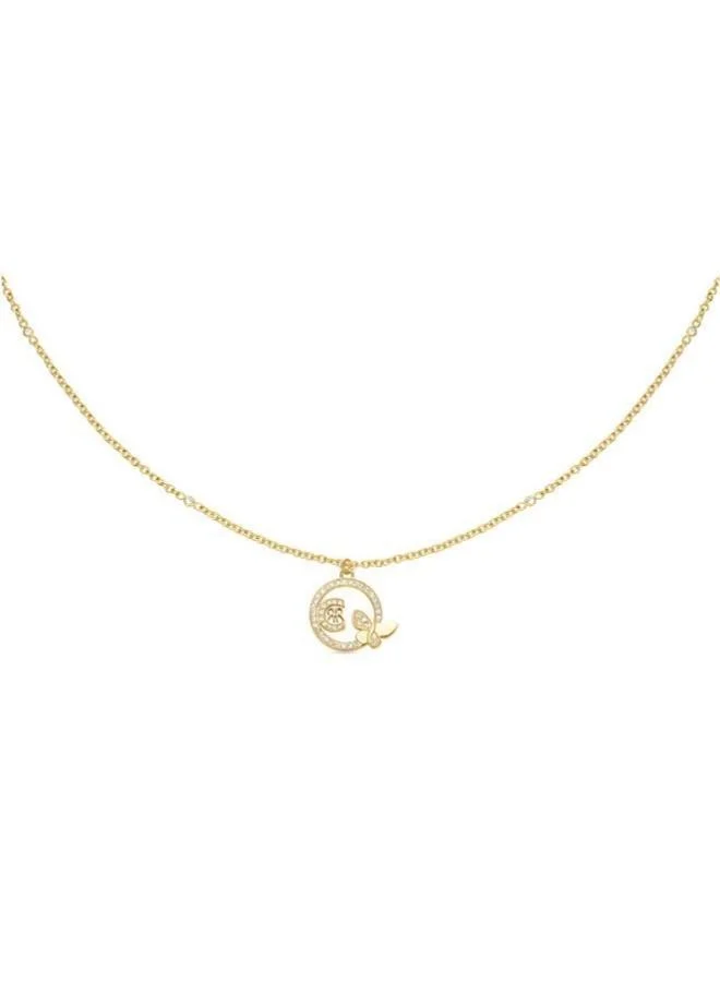 CERRUTI 1881 Gold-8 Katerina Gold Plated Crystals Necklace for Women for Women | Best Price UAE
