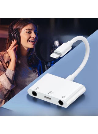Live Broadcast Audio Adapter for iPhone White Lightn interface [sound card charging headset can talk] no current sound - pzsku/Z2EA9A61A8C77F8358902Z/45/1746212351/9d755dd8-3041-4c3e-b39a-1fd03937d686
