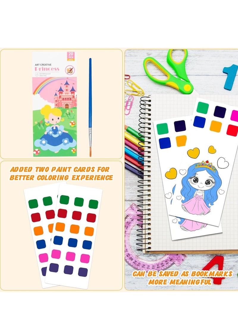 KASTWAVE Paint with Water Books, Watercolor Coloring Book, Pocket Mess Free Watercolor Painting Kit for Kids Ages 4-8, Watercolor Painting Book for Toddlers, Pocket Watercolor Painting Book for Toddlers - Image 4