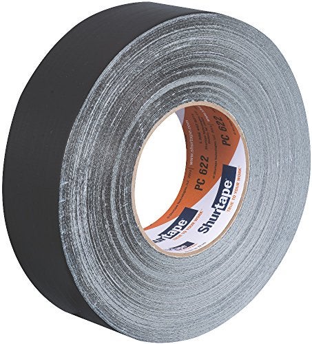 Shurtape PC 622 Heavy Duty Premium Grade Stucco Duct Tape, Protects Windows and Doors During Stucco Application, 48mm x 55 Meters, Black, 1 Roll (145083) - Image 2