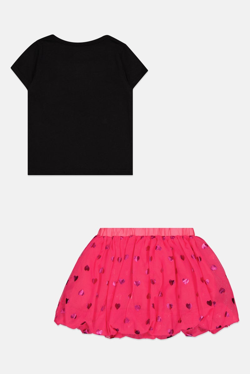 Freestyle Toddlers 2 Pieces Graphic Print Top And Skirt Set, Multicolor - Image 2