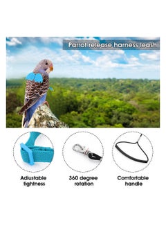 KASTWAVE Bird Training Leash Adjustable Parrot Flying Strap Rope Universal Flying Traction Lead Durable Outing Gadget Outdoor Training Toy for Birds Parrot Cockatiel Parakeet Lory  - Image 1