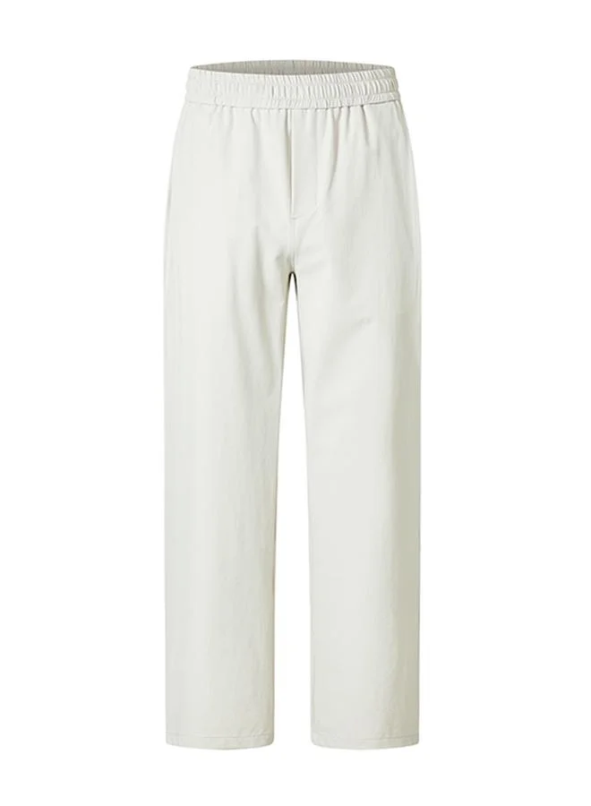 تايك تو Men Off-White Wide Leg Trousers