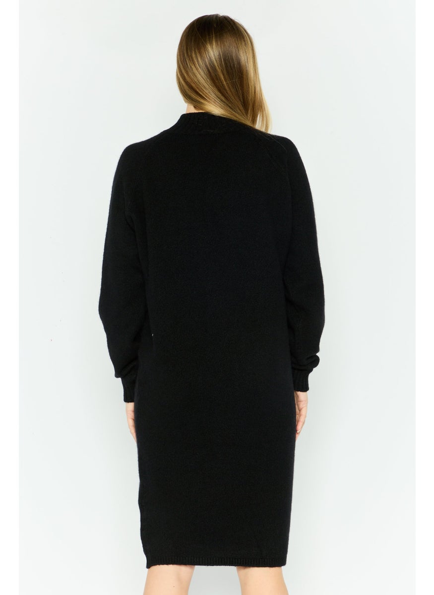 HUGO BOSS Women Knitted Sweater Dress, Black  - Image 4