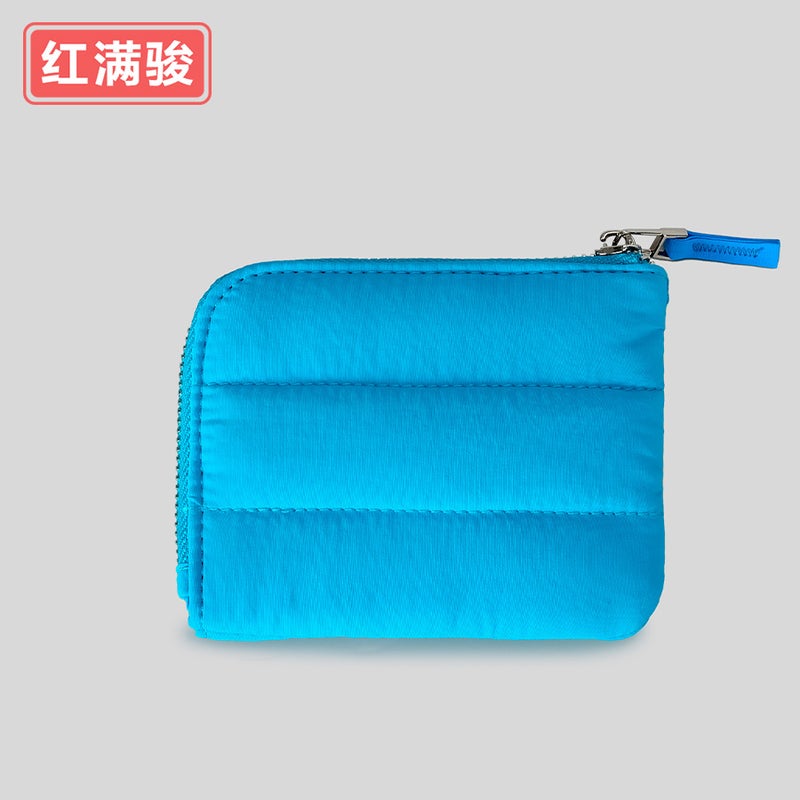 Japanese Literary Style Quilted Cute Girls Coin Purse Mini Storage Card Bag Small Square Bag - Image 2