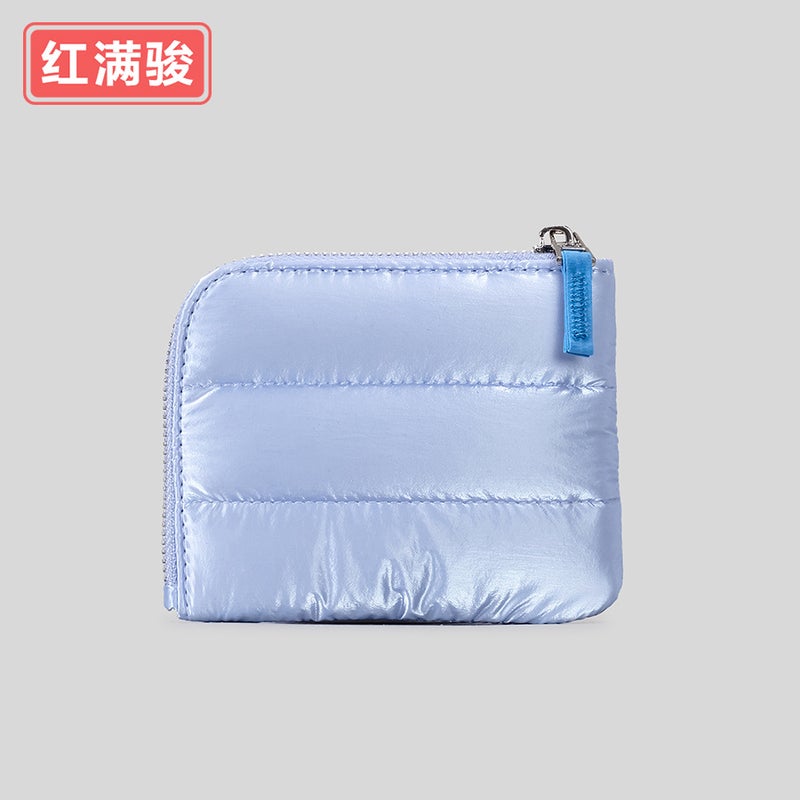 Japanese Literary Style Quilted Cute Girls Coin Purse Mini Storage Card Bag Small Square Bag - Image 1