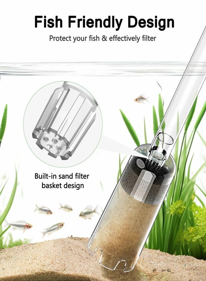 AQQA Aquarium Vacuum Cleaner, 4 in 1 Upgrade Strong Suction Aquarium Cleaning Set Gravel Vacuum Cleaner Aquarium for Water Change Sand Washing Water Filtering and Water Circulation - Image 5