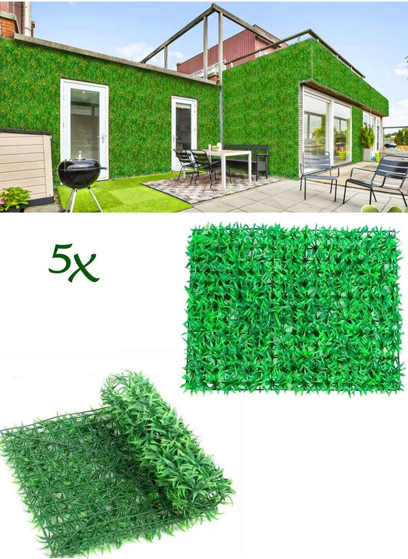 co arma 5 Piece Artificial Wall Grass 40x60 cm  - Image 1