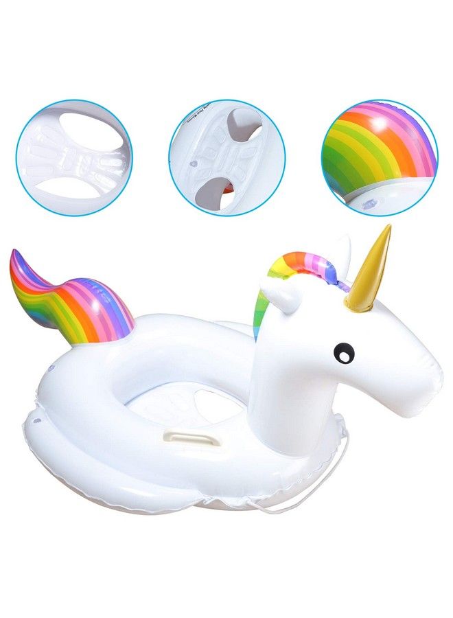 MorTime Baby Pool Float Unicorn Inflatable Swimming Ring Seat 30" Unicorn Swim Float For Kids Toddlers Babies 3 6 Years  - Image 3
