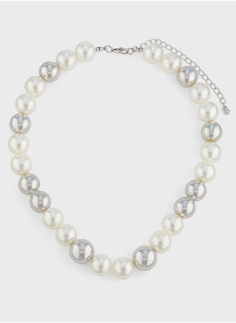 Ella Limited Edition Layered Pearl Statement Necklace  - Image 3