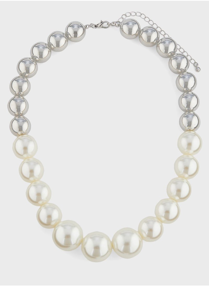 Ella Limited Edition Layered Pearl Statement Necklace  - Image 2