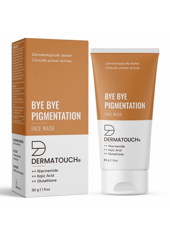 DERMATOUCH Bye Bye Pigmentation Face Wash || Anti Pigmentation Face Wash for Women/Men with Niacinamide, Kojic Acid, & Glutathione -30G - Image 1