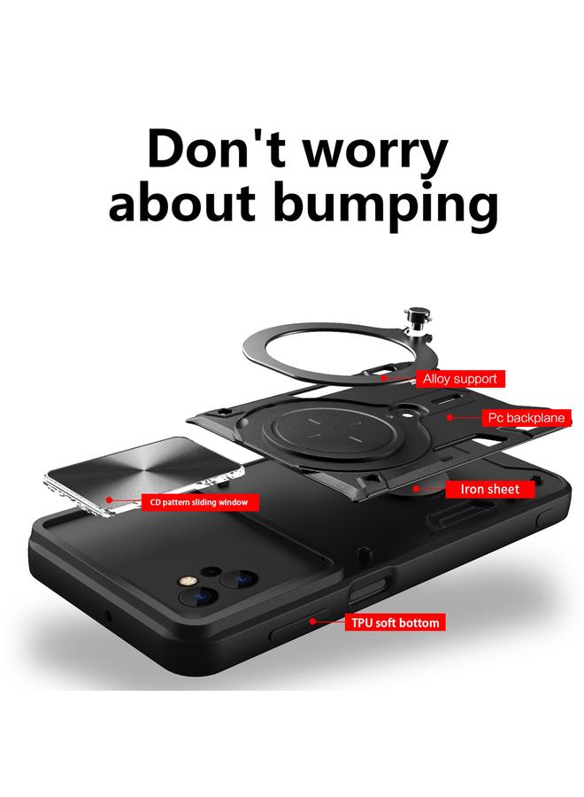 S-TOP Case For Motorola Moto G32 CD Texture Sliding Camshield Magnetic Holder Phone Case - Image 3