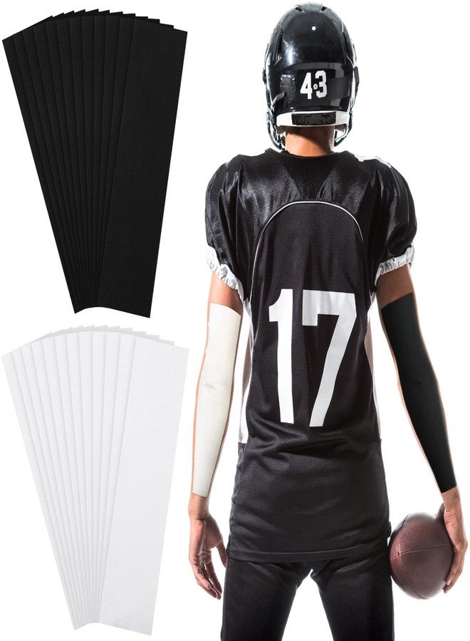 Sosation 24 Pcs Athletic Turf Tape Easy to Apply Athletic Tape Football Turf Tape Easy Tear No Sticky Residue Tape for Athlete, Sport Trainers, 15.75 x 3.94 Inches (Black, White) - Image 1