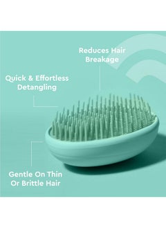 GUBB Tangle Eraser Detangling Brush | Reduces Hair Breakage & Damage | Suitable For All Hair Type | Faster N Easier Detangle Wet Or Dry Hair With No Pain | Color May Vary - Scottish Range  - Image 4