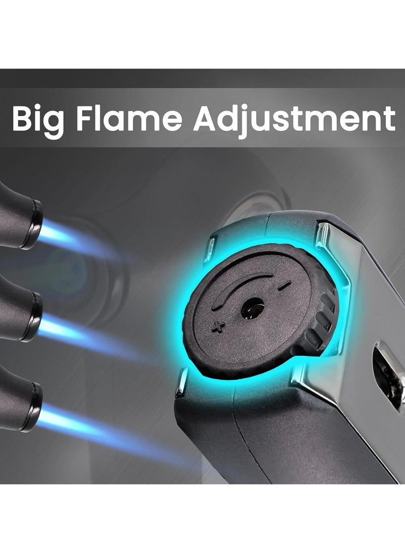 Windproof Refillable Butane Lighter with Adjustable Jet Flame – Perfect for Camping, Candles, and Gifts - Image 2