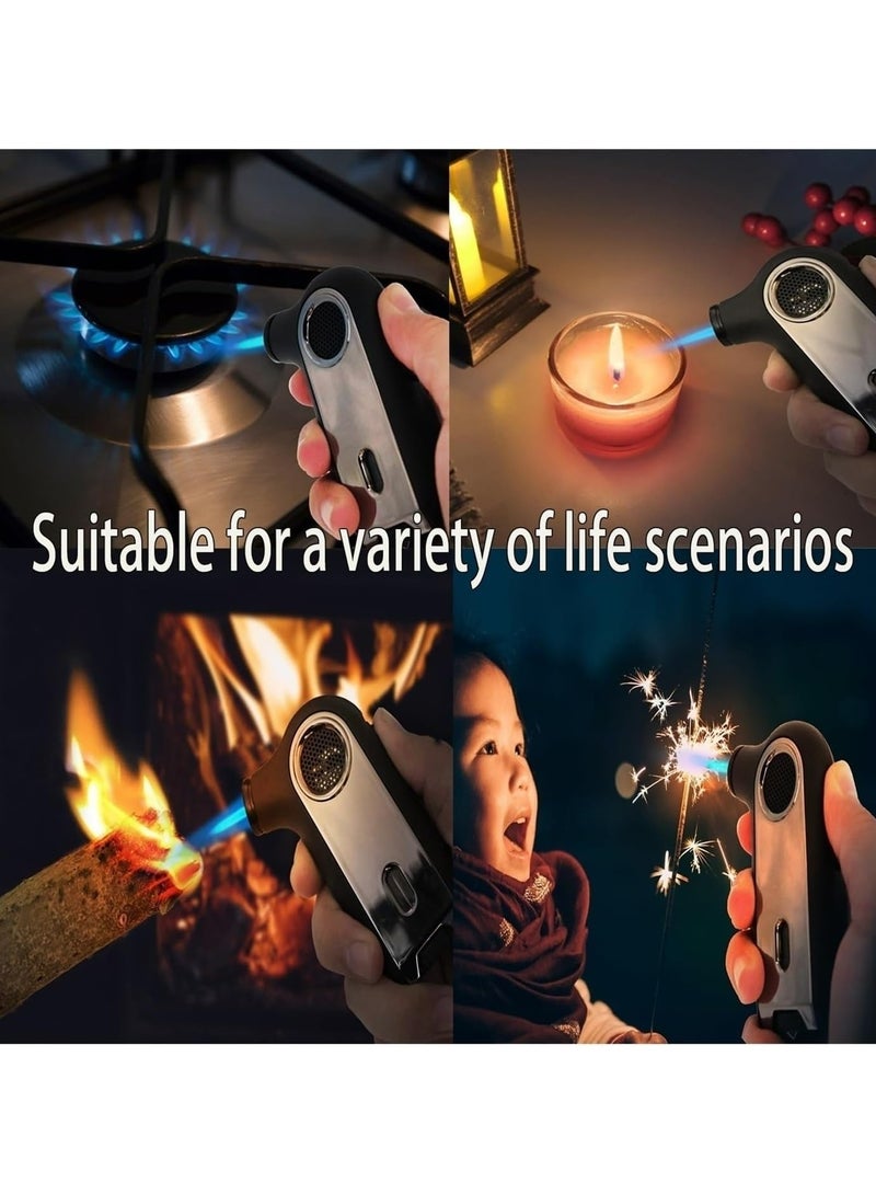 Windproof Refillable Butane Lighter with Adjustable Jet Flame – Perfect for Camping, Candles, and Gifts - Image 4
