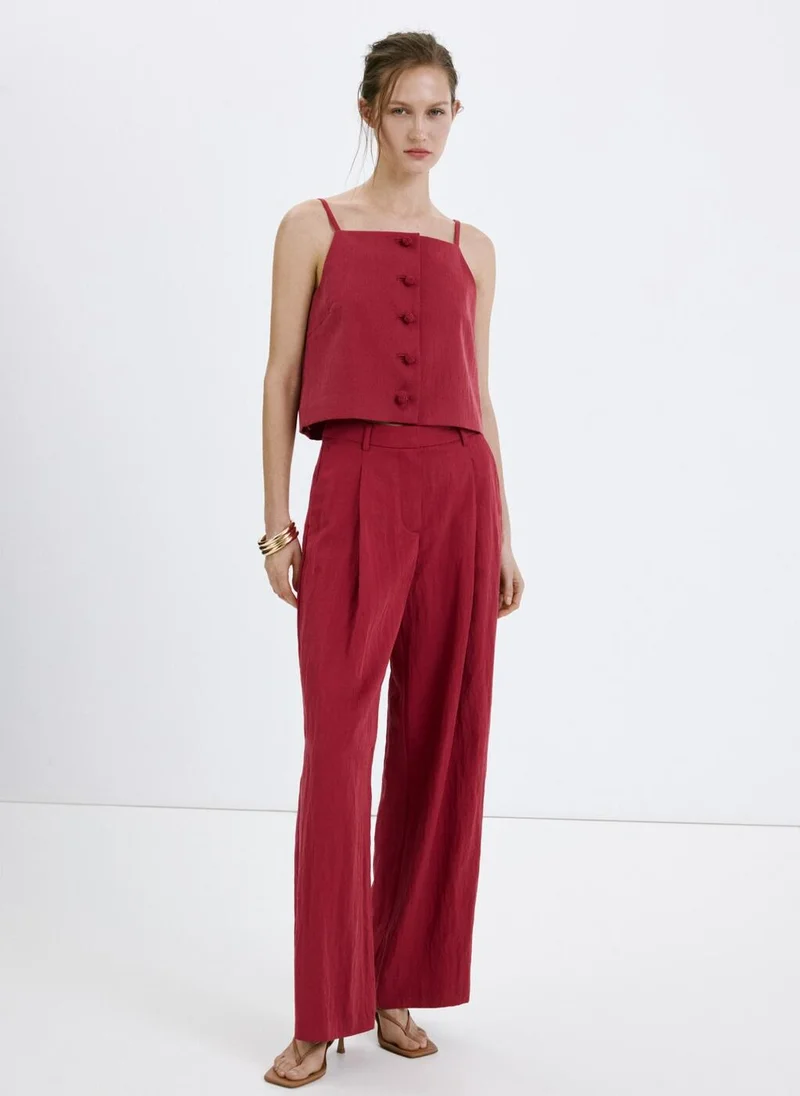 Mango  Mid-rise lyocell pants for Women | Best Price UAE