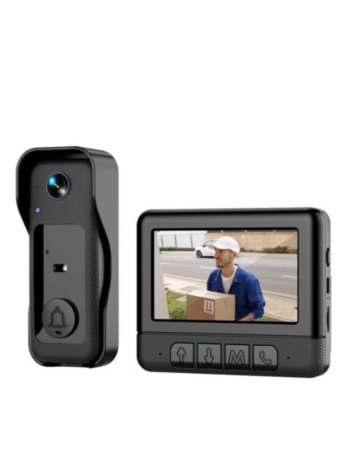 ELTRAZONE Wireless Video Doorbell with Indoor Monitor X6 – 2.4G Two-Way Video Intercom, 130° Wide-Angle Camera, Real-Time Video Calling, Wireless Doorbell System, No Wiring or Wi-Fi Required - Image 1