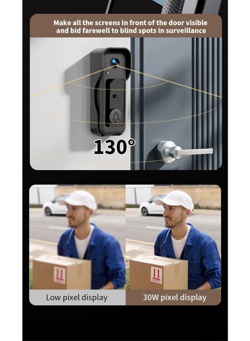 ELTRAZONE Wireless Video Doorbell with Indoor Monitor X6 – 2.4G Two-Way Video Intercom, 130° Wide-Angle Camera, Real-Time Video Calling, Wireless Doorbell System, No Wiring or Wi-Fi Required - Image 2