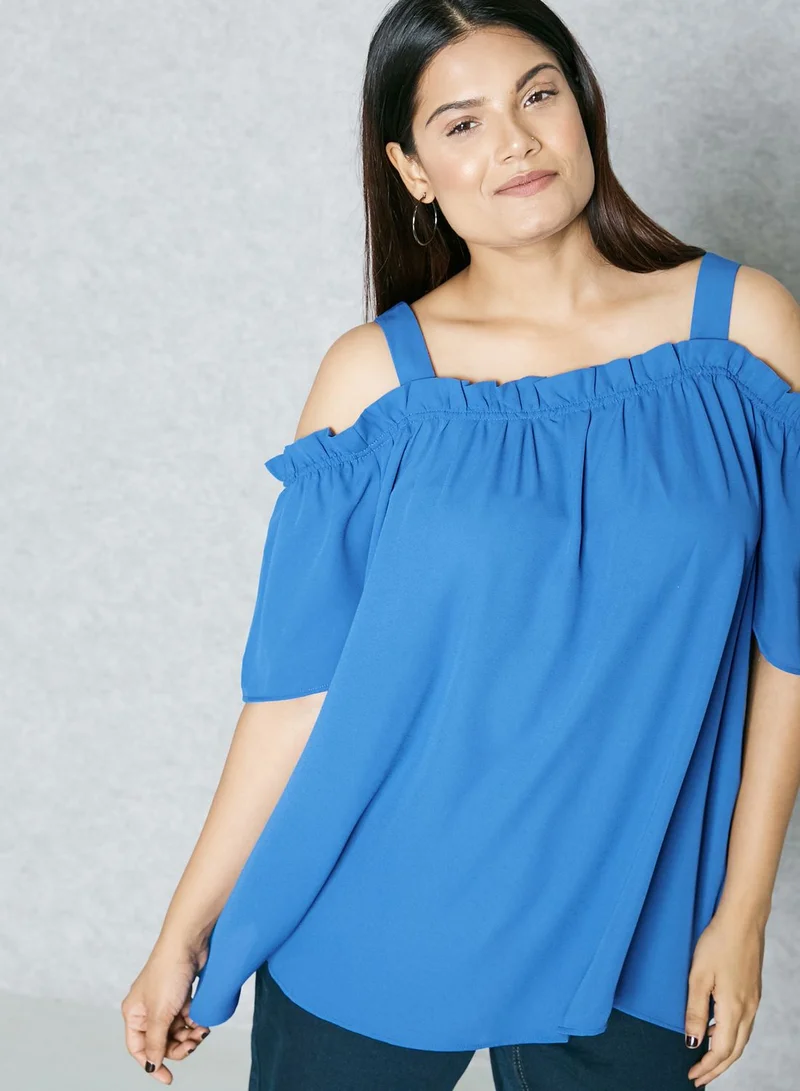 New Look Curve Cold Shoulder Top